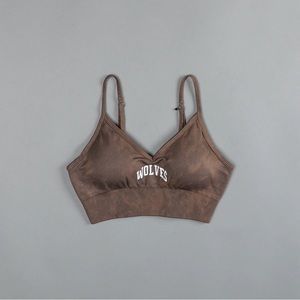 "EVERSON" SEAMLESS BRA IN DESERT DUST TONAL MARBLE